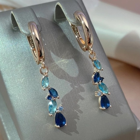 ⭐️new Colorful Natural Zircon Dangle Drop Earrings - Picture 8 of 10